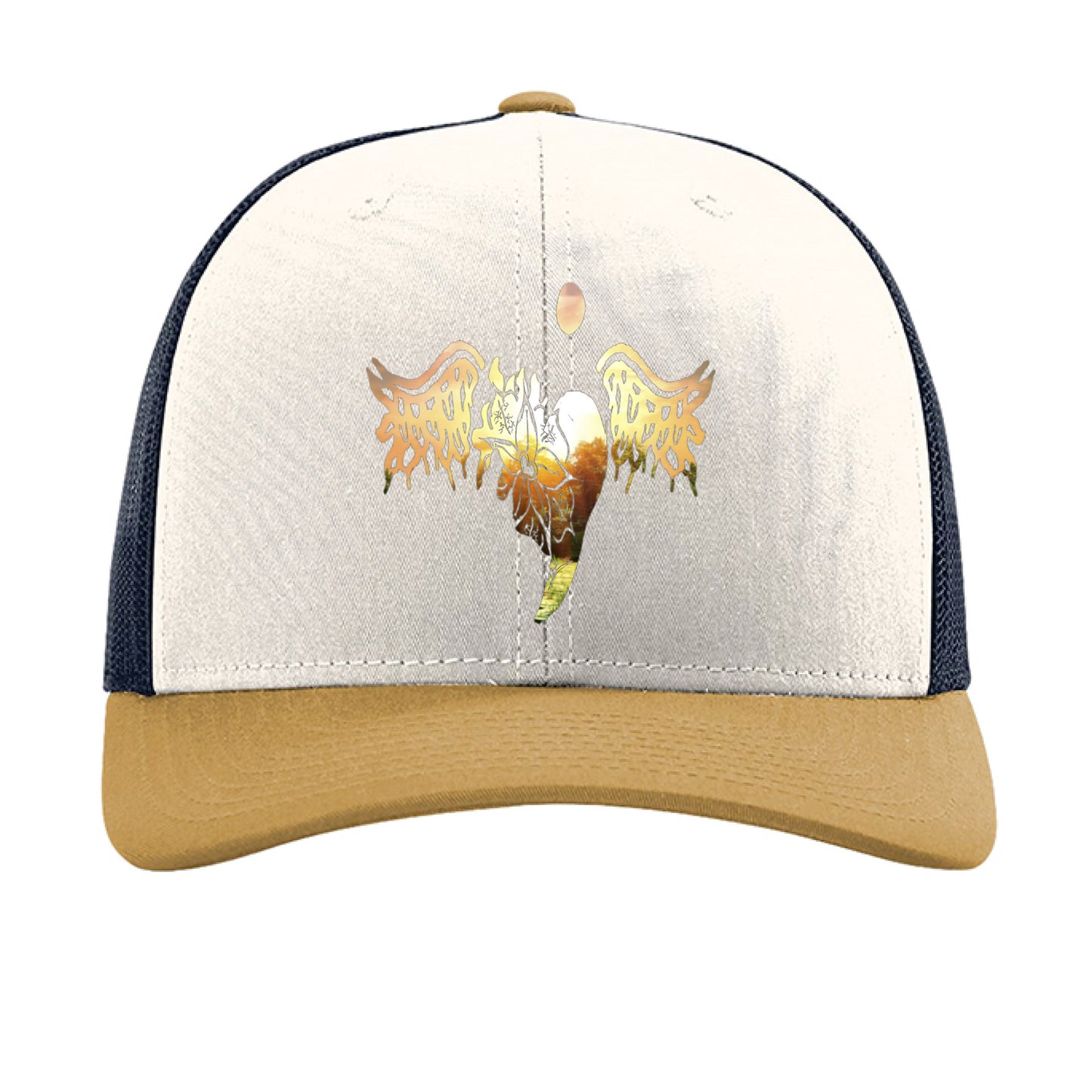 Cream/ Navy/ Amber Gold - FRONT